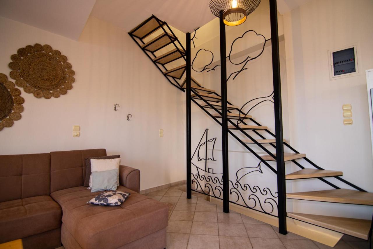 מוכלוס The Island House - Family Size Apt - Overlooking The Aegean - 3 Steps From The Beach מראה חיצוני תמונה